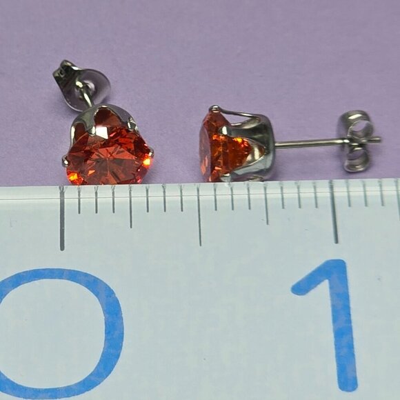 2/$15 January Simulated Garnet Earrings (NWOT) - Picture 3 of 3